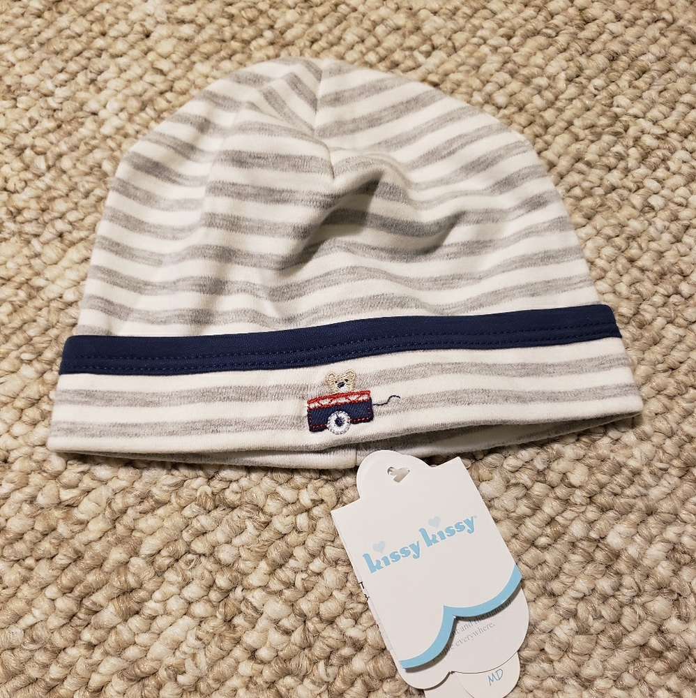 Infant NWT striped train hat